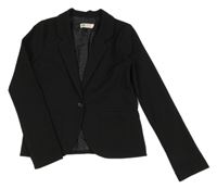 Černé podšité teplákové crop sako H&M