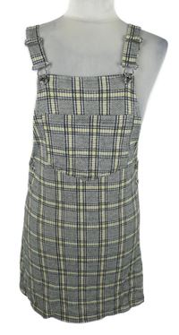 Dámské černo-žluté kostkované laclové šaty H&M