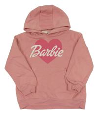 Světlerůžová mikina s Barbie a kapucí Zara