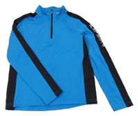 Azurovo-černá sportovní mikina s rolákem Icepeak