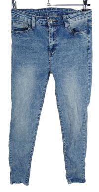 Dámské světlemodré skinny rifle Shein 