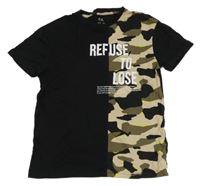 Černo-army tričko s nápisem C&A