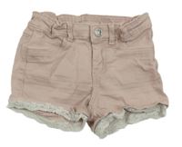 Světlerůžové riflové kraťasy se síťovinou H&M