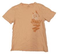 Oranžové tričko s potiskem H&M