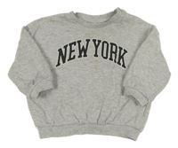 Šedá melírovaná mikina s nápisem H&M