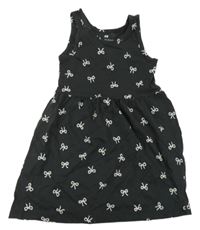 Tmavošedé šaty s mašlčkami H&M