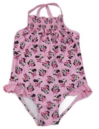 Růžové jednodílné plavky s Minnie Disney
