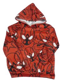 Červená sportovní mikina se Spider-many a kapucí SHEIN