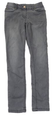 Šedé skinny teplákové rifle YIGGA