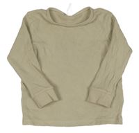 Béžové žebrované triko H&M