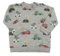 Šedá melírovaná mikina se zvířátky  H&M