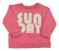 Růžová mikina s nápisem H&M