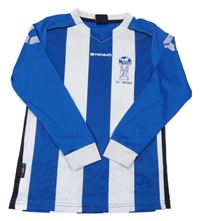 Modro-bílý pruhovaný fotbalový dres Stanno