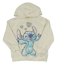 Smetanová mikina se Stitchem a kapucí Primark