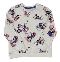 Bílá mikina s Minnie Disney