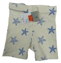 Nové - Smetanové elastické kraťasy s hvězdicemi Primark