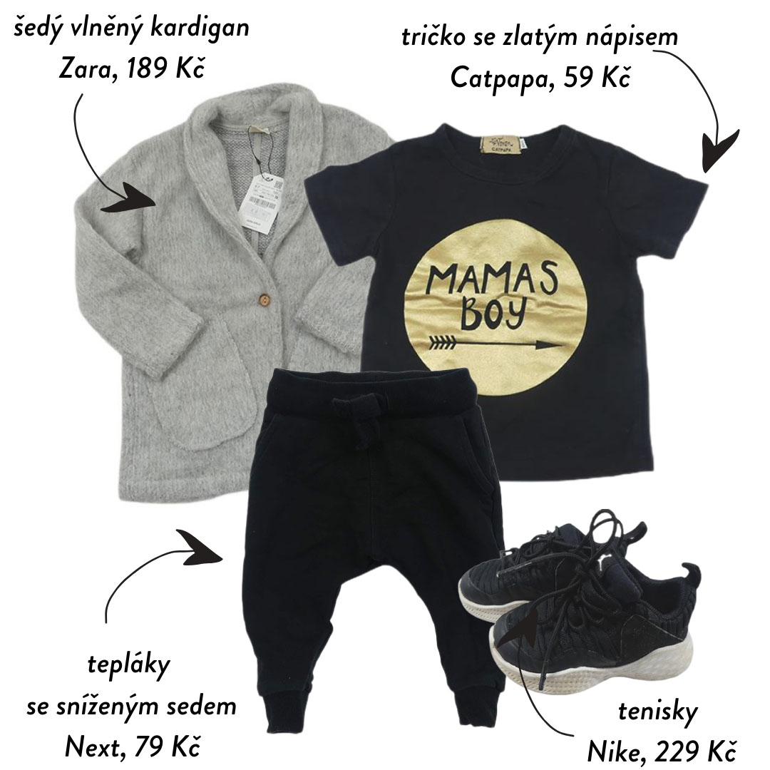 Mama’s boy - taky máte rádi trička s názorem? Tahle černo šedá kombinace je opravdu cool!